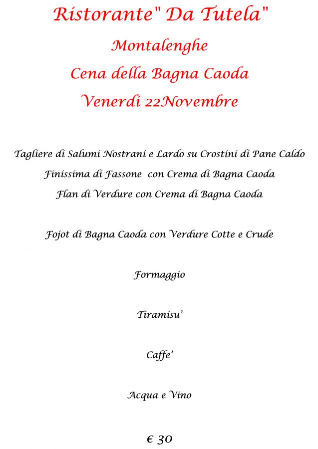 Cena della Bagna Cauda